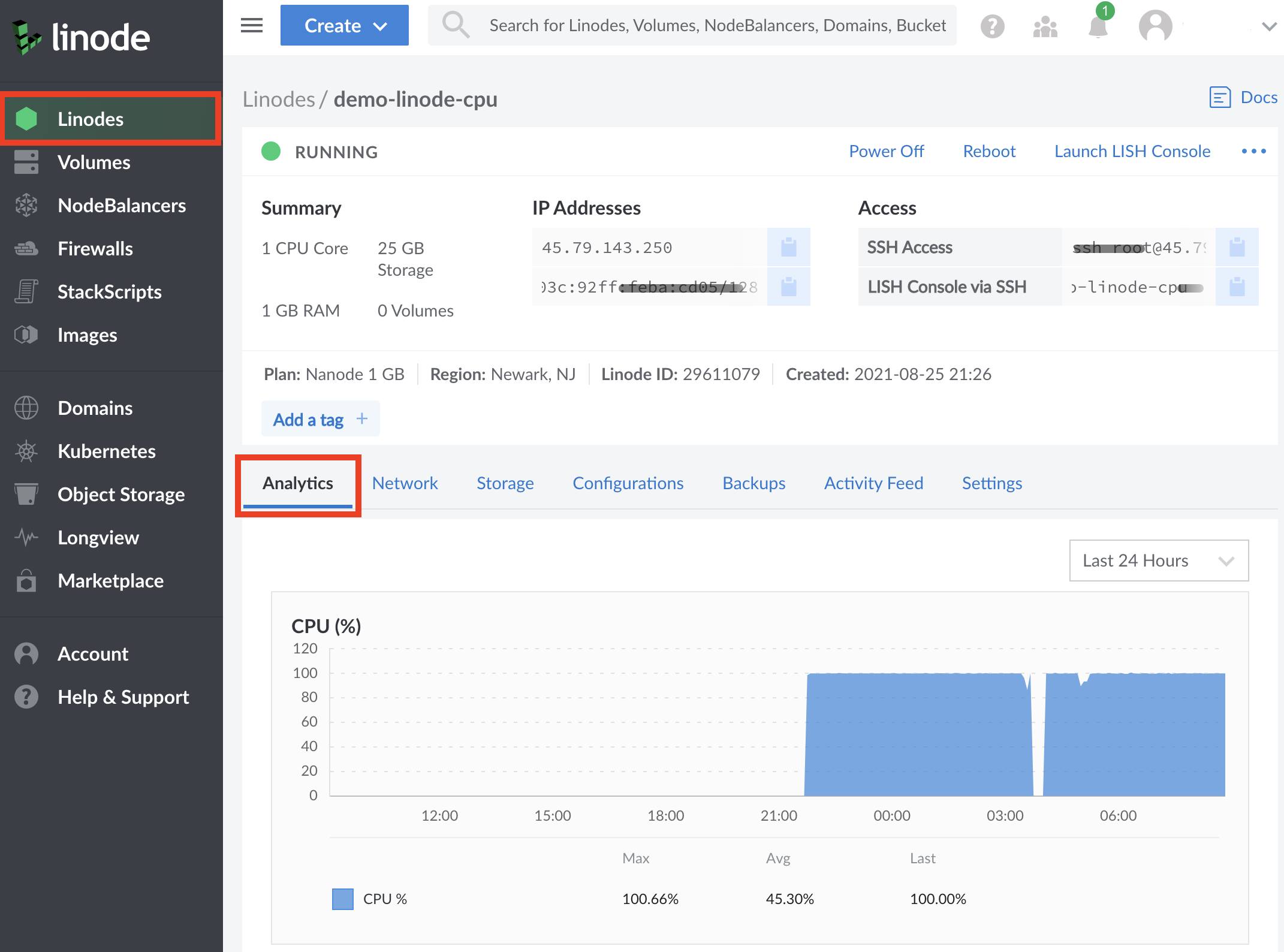 Create a Dedicated CPU instance in the Cloud Manager Dedicated CPU Candidate Graph