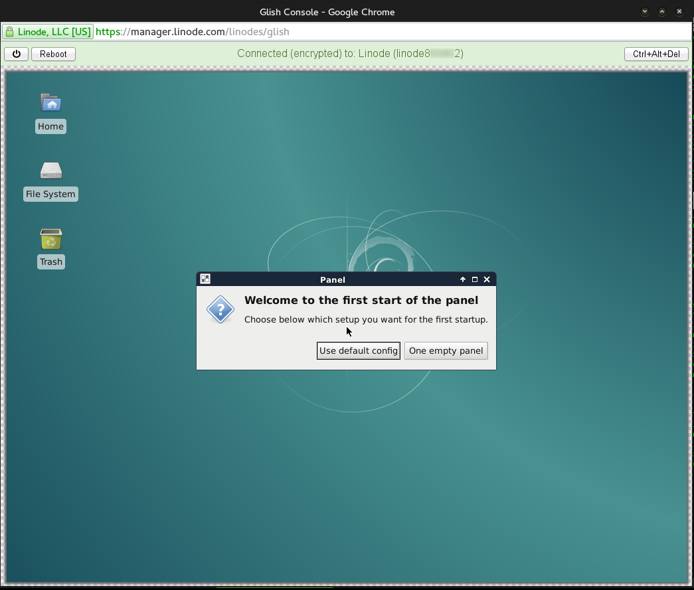 Glish at the Xfce4 desktop.